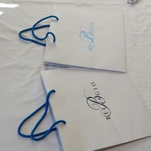 Bellagio 2  LARGE Shopping Bag with Blue Handles